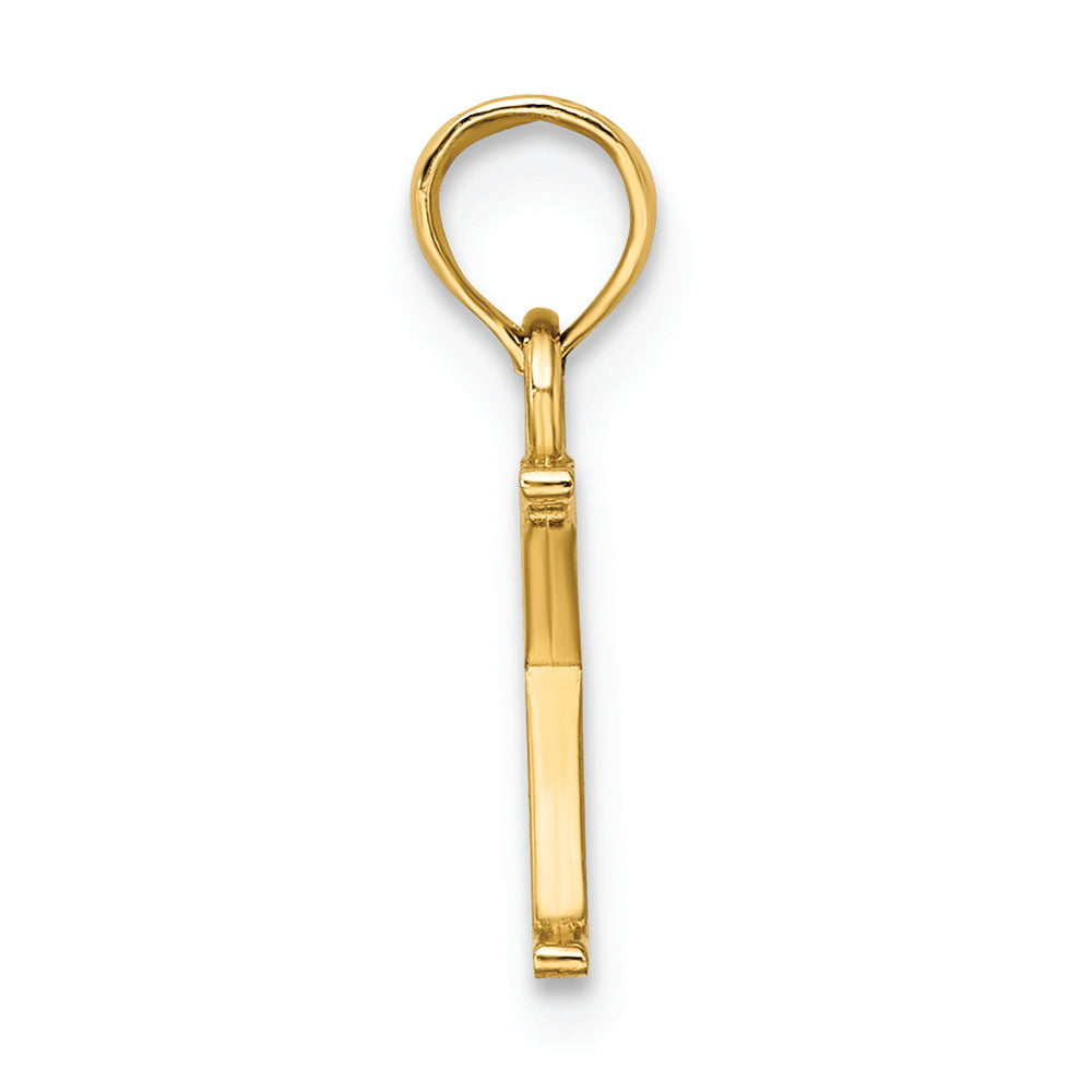FJC Finejewelers 14k Yellow Gold K Block Initial Charm