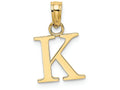 FJC Finejewelers 14k Yellow Gold K Block Initial Charm