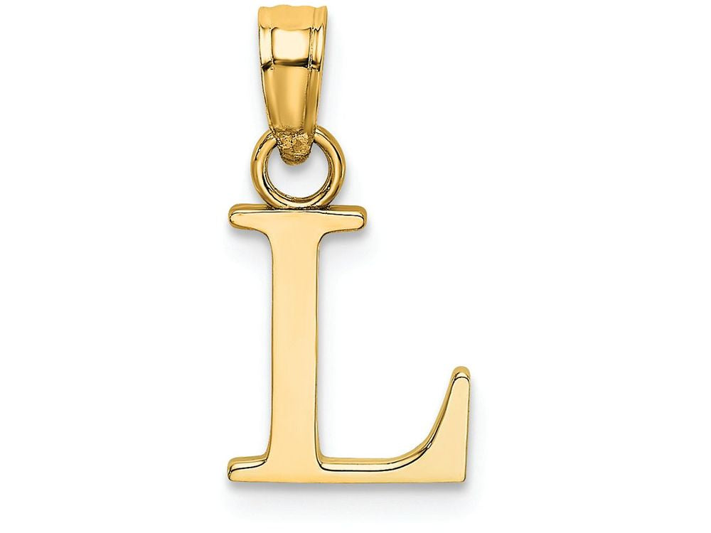 FJC Finejewelers 14k Yellow Gold L Block Initial Charm