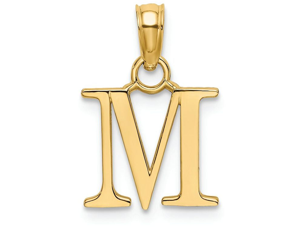 FJC Finejewelers 14k Yellow Gold M Block Initial Charm