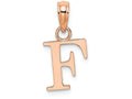 FJC Finejewelers 14k Rose Gold F Block Initial Charm