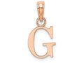 FJC Finejewelers 14k Rose Gold G Block Initial Charm