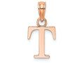 FJC Finejewelers 14k Rose Gold T Block Initial Charm