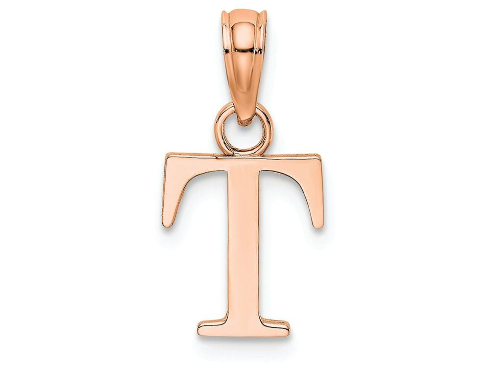 FJC Finejewelers 14k Rose Gold T Block Initial Charm