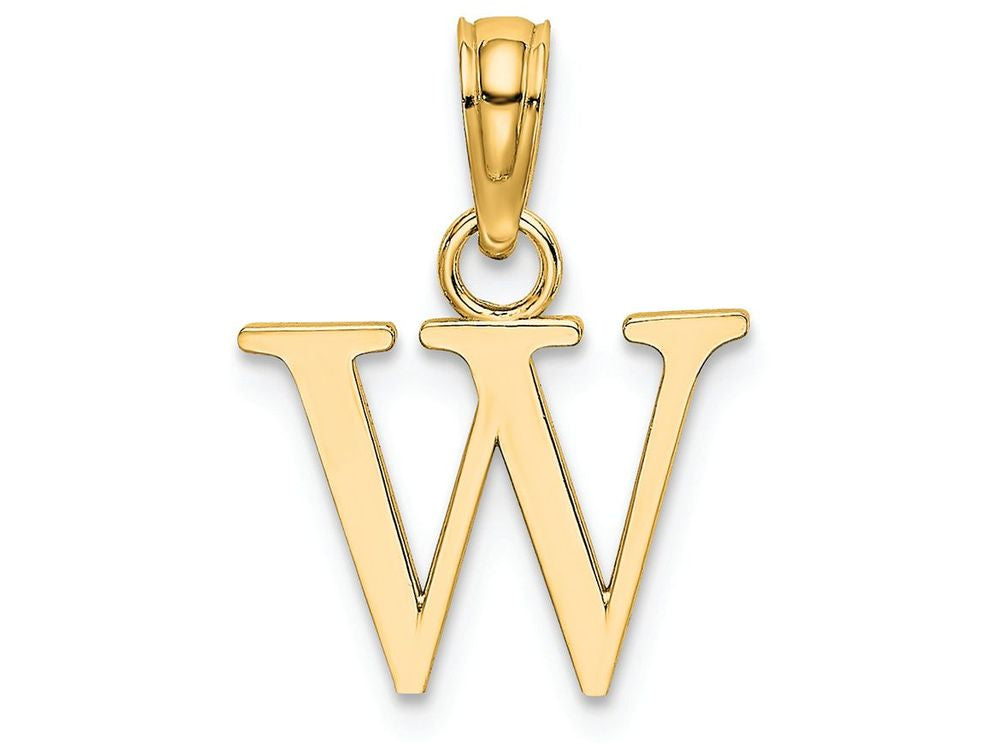 FJC Finejewelers 14k Yellow Gold W Block Initial Charm