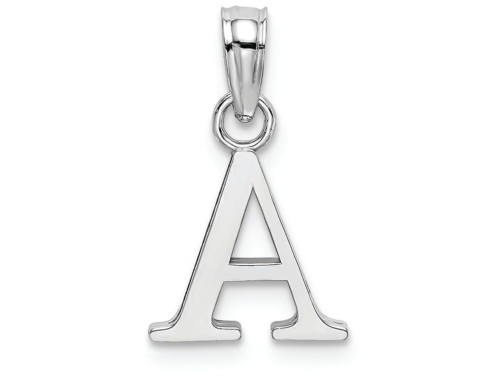 FJC Finejewelers 14k White Gold A Block Initial Charm