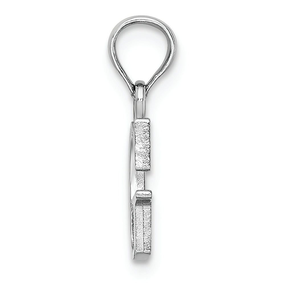 FJC Finejewelers 14k White Gold G Block Initial Charm