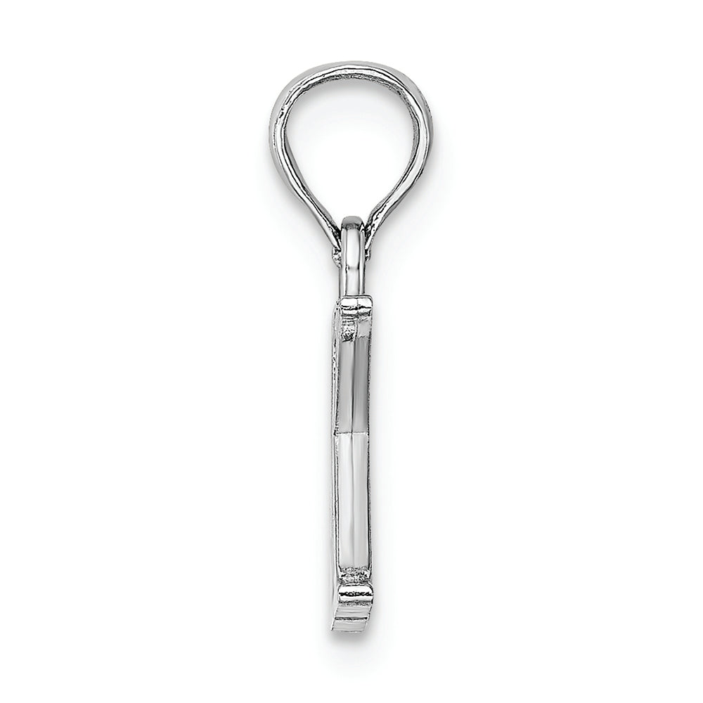 FJC Finejewelers 14k White Gold K Block Initial Charm
