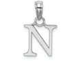 FJC Finejewelers 14k White Gold N Block Initial Charm