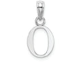 FJC Finejewelers 14k White Gold O Block Initial Charm