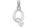 FJC Finejewelers 14k White Gold Q Block Initial Charm