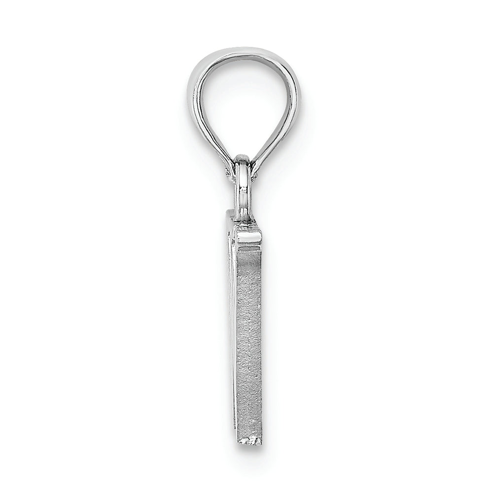 FJC Finejewelers 14k White Gold W Block Initial Charm