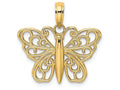 FJC Finejewelers 14k Yellow Gold Butterfly with Filigree Wings Charm