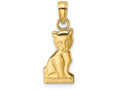 FJC Finejewelers 14k Yellow Gold Mini Kitten Sitting (cat) Charm