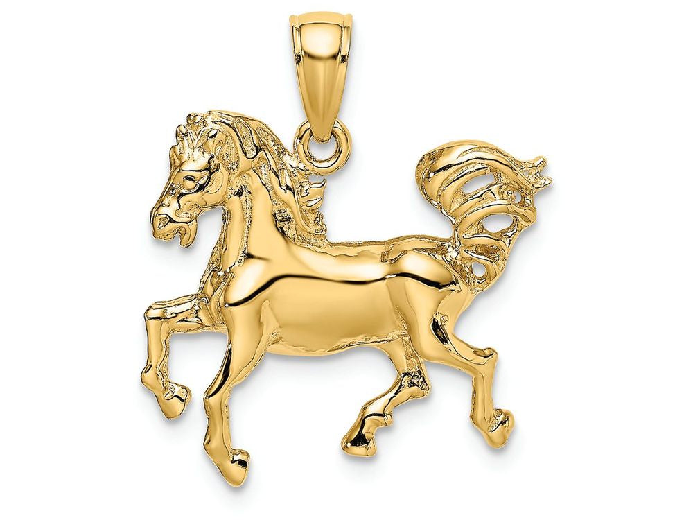 FJC Finejewelers 14k Yellow Gold Horse with Tail Up Charm