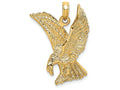 FJC Finejewelers 14k Yellow Gold Eagle Landing with Wings Up Charm