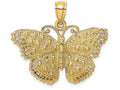 FJC Finejewelers 14k Yellow Gold Butterfly with Beaded Designtext Charm