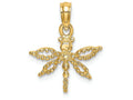 FJC Finejewelers 14k Yellow Gold Mini Dragonfly with Cut-out Wings Charm