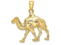 FJC Finejewelers 14k Yellow Gold 3d Camelsingle Hump Charm