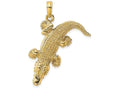 FJC Finejewelers 14k Yellow Gold 3d Alligator with Moveable Mouth Charm
