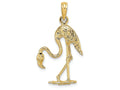 FJC Finejewelers 14k Yellow Gold 3d Flamingo Charm