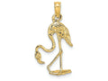 FJC Finejewelers 14k Yellow Gold 3d Flamingo Charm