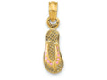 FJC Finejewelers 14k Yellow Gold Pink Dotted Enamel Single Flip-flop Charm