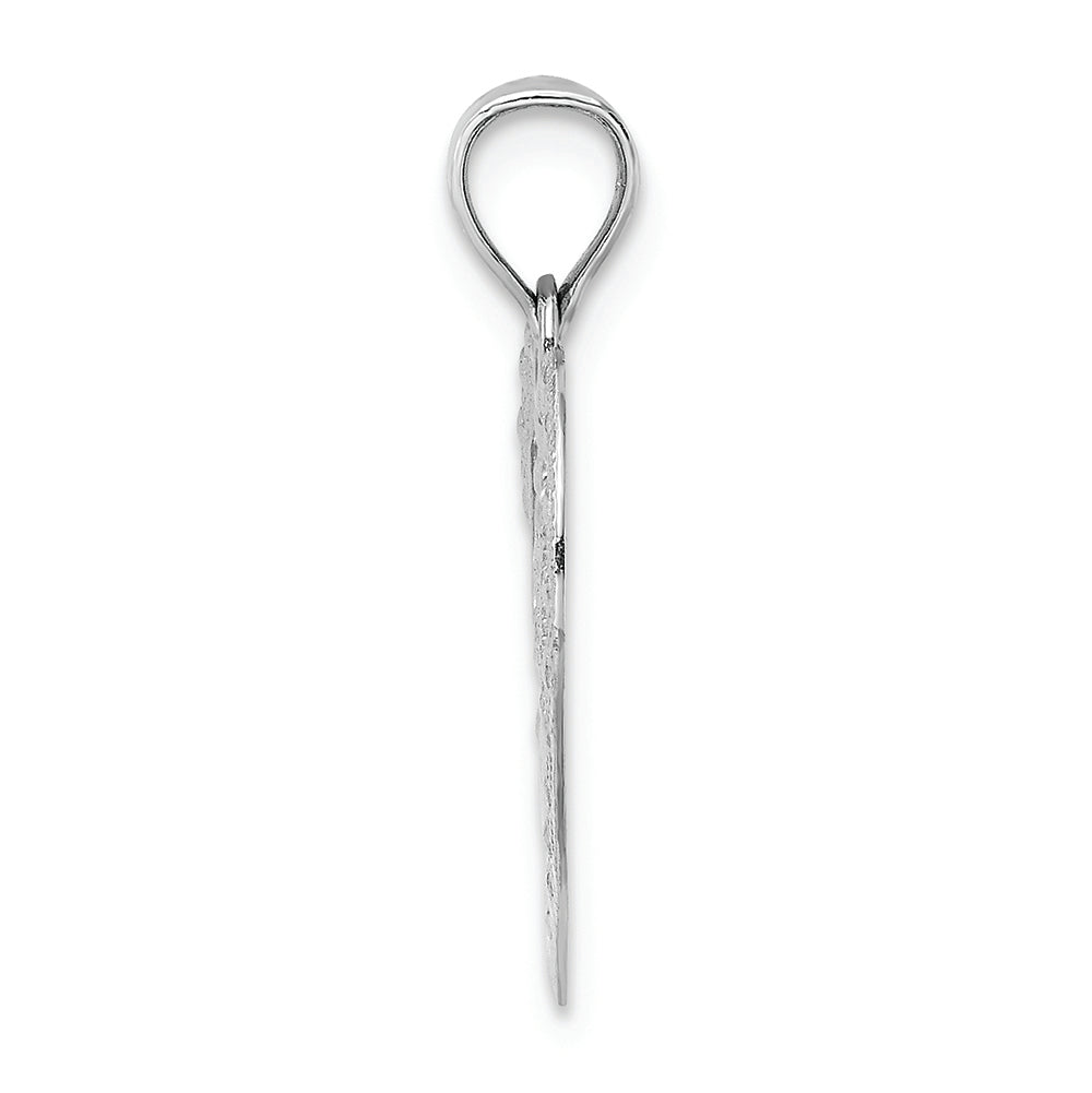 FJC Finejewelers 14k White Gold Kissing Doves Over Heartheart Fram Charm