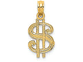 FJC Finejewelers 14k Yellow Gold Dollar Signflat Charm