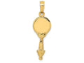 FJC Finejewelers 14k Yellow Gold 3d Hand Mirror Charm
