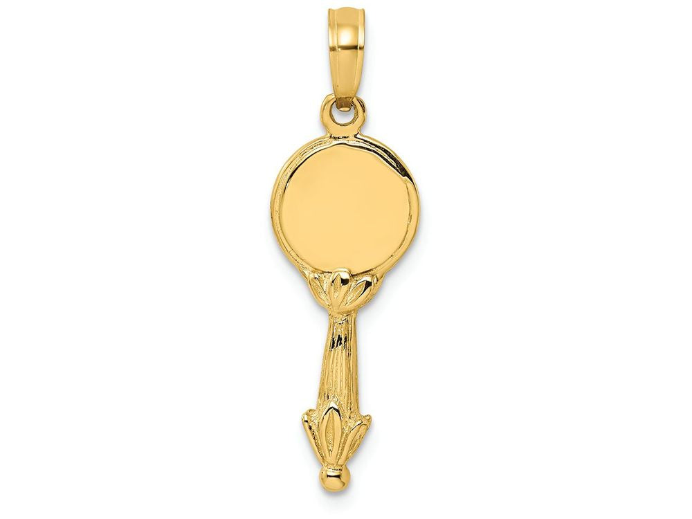 FJC Finejewelers 14k Yellow Gold 3d Hand Mirror Charm