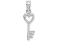FJC Finejewelers 14k White Gold Key with Heart Top Charm