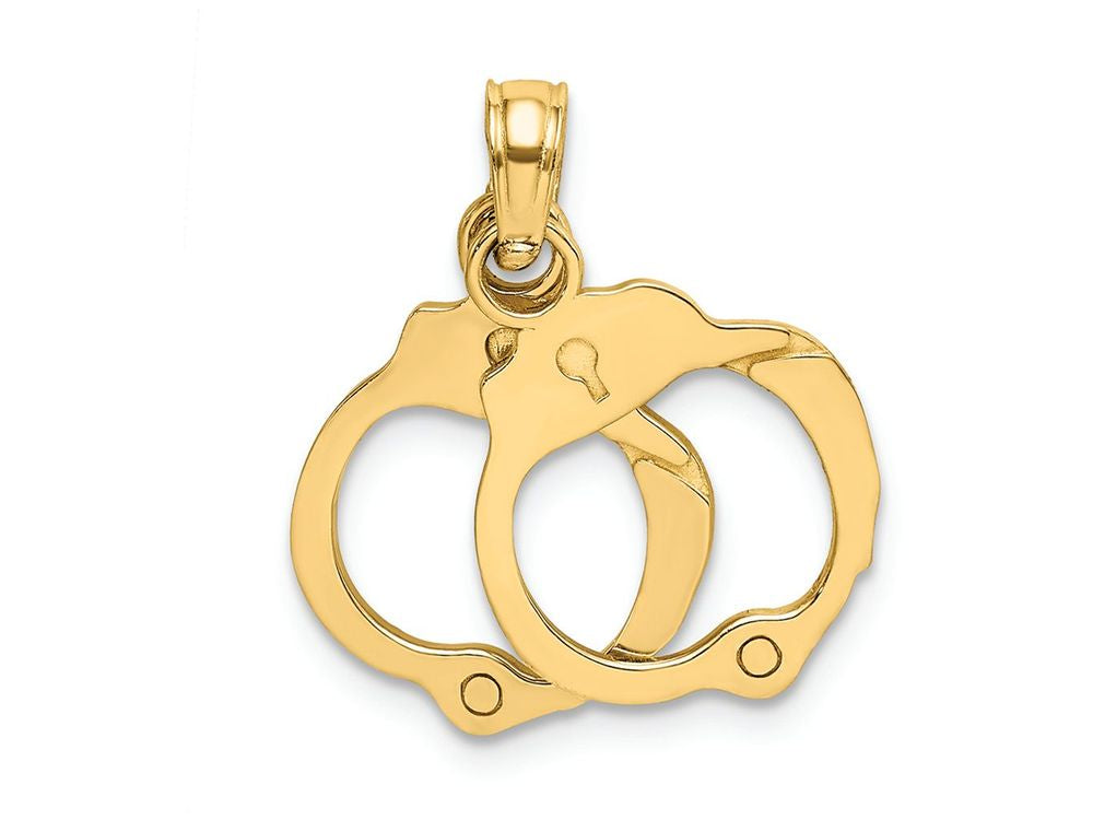 FJC Finejewelers 14k Yellow Gold Handcuffsmoveable Charm