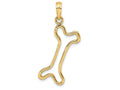 FJC Finejewelers 14k Yellow Gold Dog Bone Charmcut-out