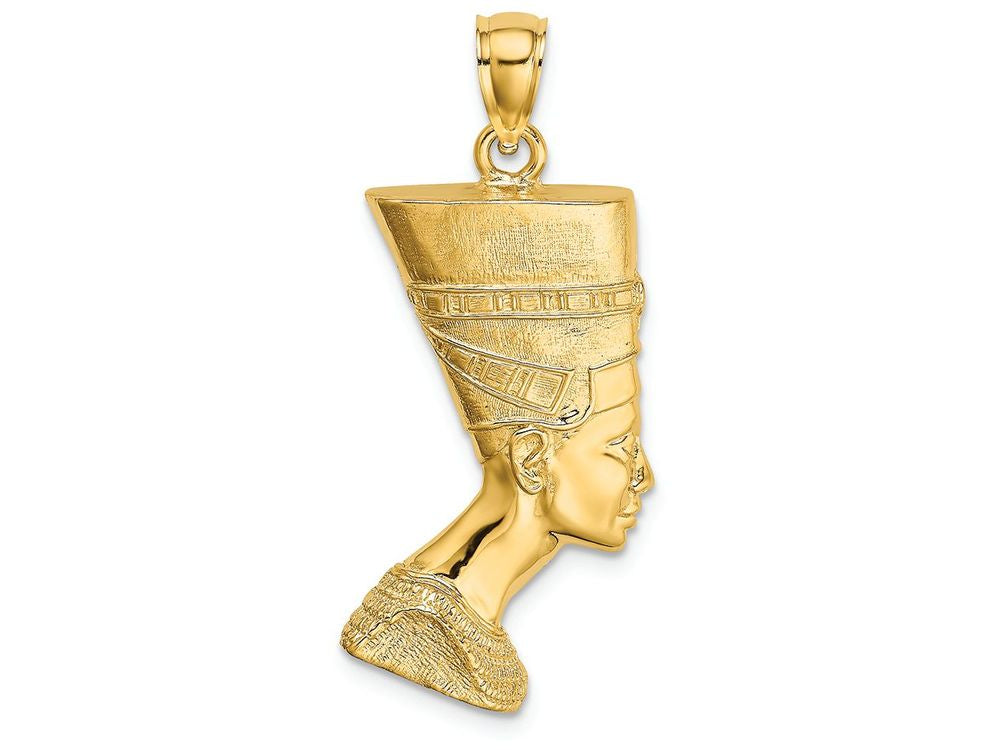 FJC Finejewelers 14k Yellow Gold Nefertiti Profile Textured Charm