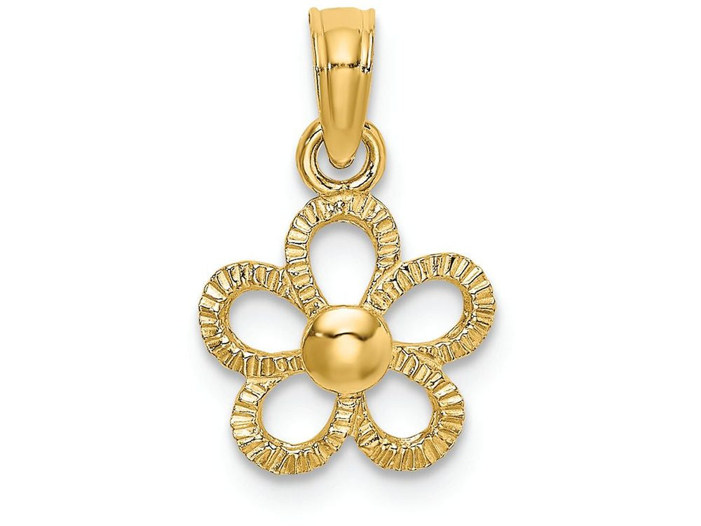 FJC Finejewelers 14k Yellow Gold Mini Daisy Flower Charm