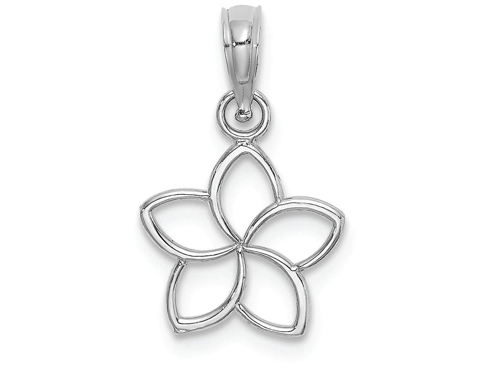 FJC Finejewelers 14k White Gold Flower Charmcut-out