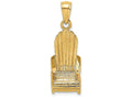 FJC Finejewelers 14k Yellow Gold 3d Beach Chair (adirondack Style) Charm