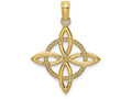 FJC Finejewelers 14k Yellow Gold Sm Celtic Eternity Knot Charmcut-out Circle