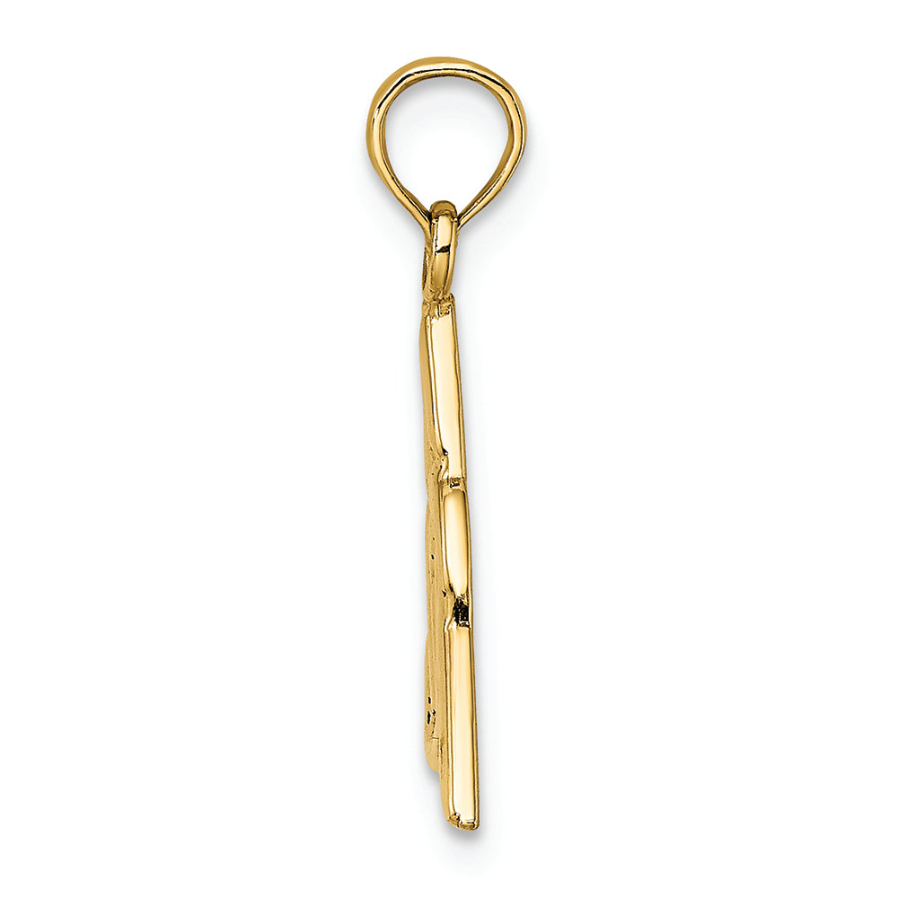 FJC Finejewelers 14k Yellow Gold Sm Celtic Trinity Knot Charmcut-out