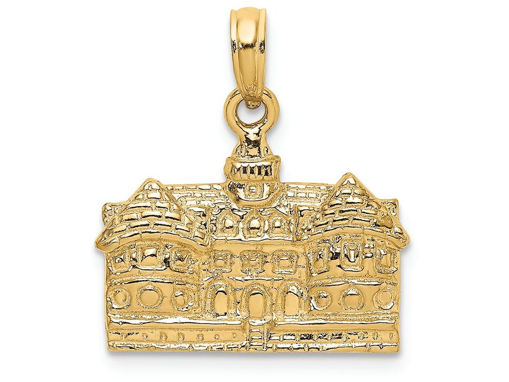 FJC Finejewelers 14k Yellow Gold 3d Court House Williamsburg Va - Virginia Charm