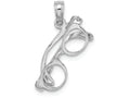 FJC Finejewelers 14k White Gold 3d Sunglassesmoveable - Beach Theme Charm