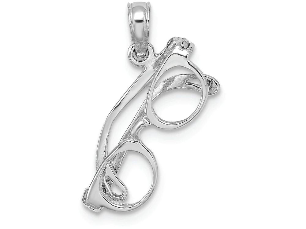 FJC Finejewelers 14k White Gold 3d Sunglassesmoveable - Beach Theme Charm