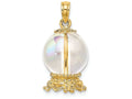 FJC Finejewelers 14k Yellow Gold 3d Crystal Ball Charm