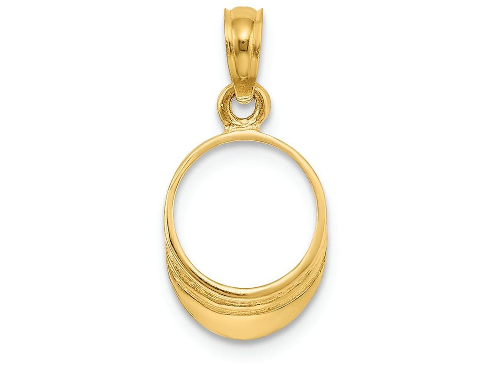 FJC Finejewelers 14k Yellow Gold 3d Beach Bum Sun Visor Charm