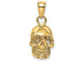 FJC Finejewelers 14k Yellow Gold 3d Skull Charm