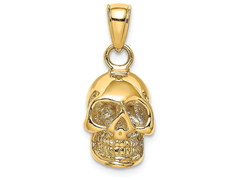 FJC Finejewelers 14k Yellow Gold 3d Skull Charm