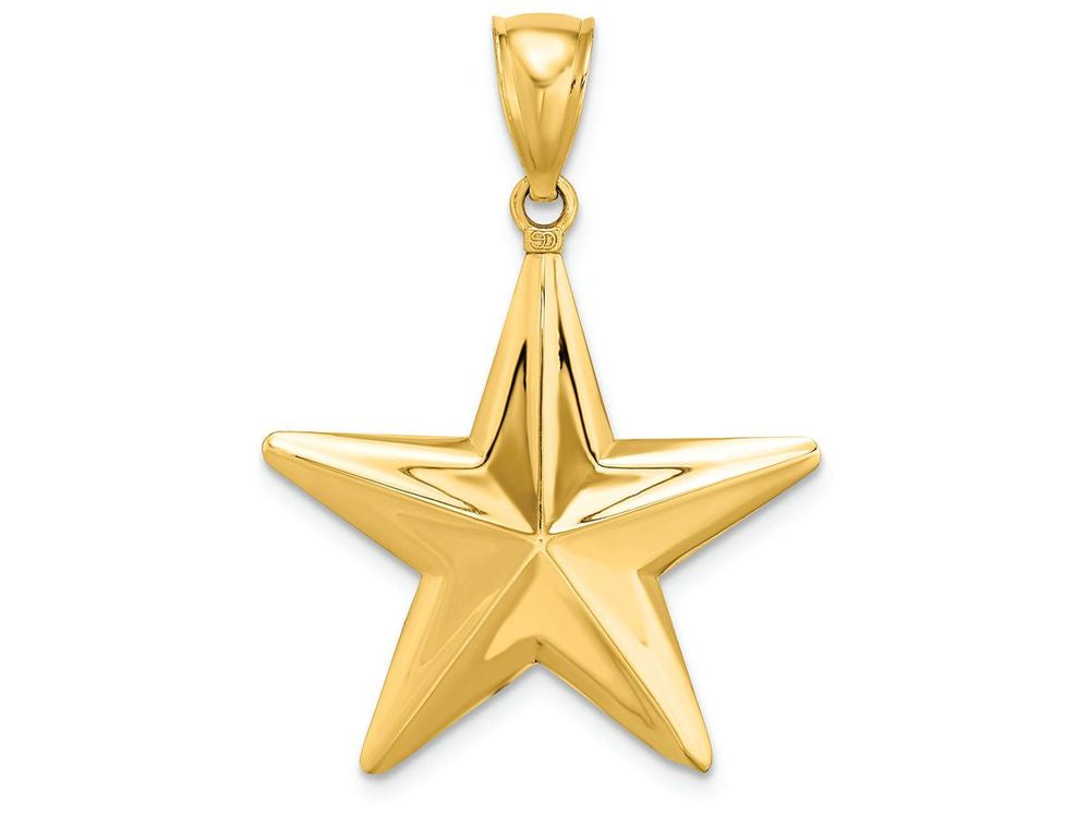 FJC Finejewelers 14k Yellow Gold 3d Nautical Star Charm