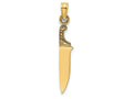 FJC Finejewelers 14k Yellow Gold 3d Butcher Knife Charm