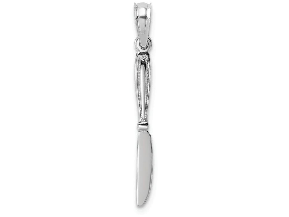 FJC Finejewelers 14k White Gold 3d Table Knife Charm